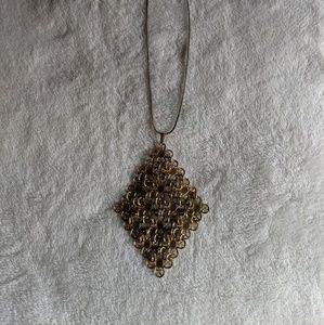 Floral Pattern Handcrafted Pendant Necklace